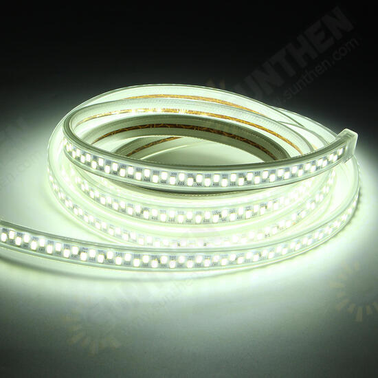 AC220V 3M Waterproof SMD5730 5630 Flexible LED Strip Tape Rope Light EU Plug for Home Decoration