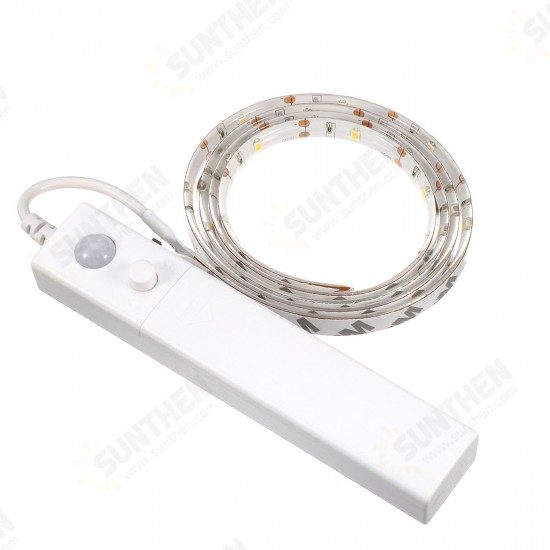 Battery Operated 1M LED Wireless PIR Motion Sensor Wardrobe Cabinet Strip Light