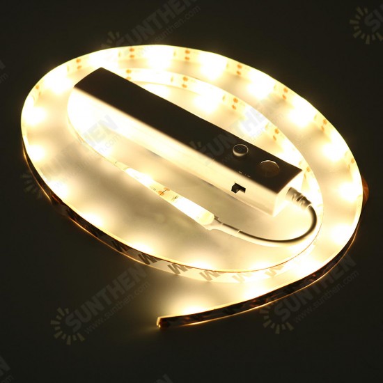 Battery Operated 1M LED Wireless PIR Motion Sensor Wardrobe Cabinet Strip Light