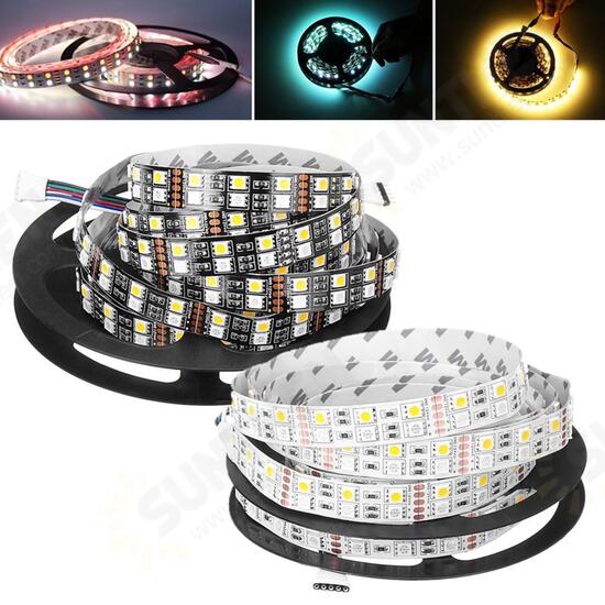 Double Rows Flexible Non-waterproof SMD5050 RGB+WW 5M 600LED Strip Light for Indoor Living Room Home Decoration DC12V