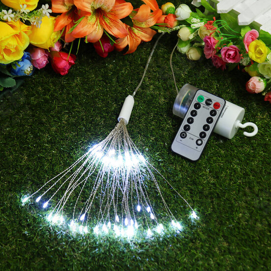 Hanging LED Firework Fairy String Light 8Modes Remote Home Party Wedding Decor