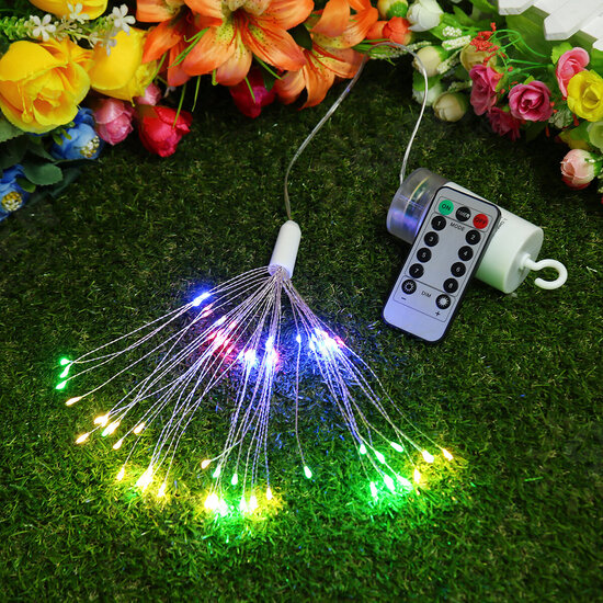 Hanging LED Firework Fairy String Light 8Modes Remote Home Party Wedding Decor