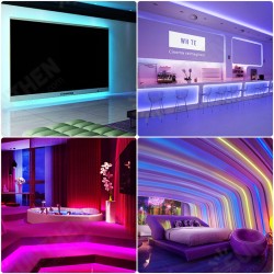 RGB LED Light Strip with 24/44Key Remote Controller 5050 SMD Cuttable Linkable Christmas Decorations Clearance Christmas Lights RGB LED Light Strip with 24/44Key Remote Controller 5050 SMD Cuttable Linkable Christmas Decorations Clearance Christmas Lights