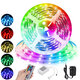 RGB LED Light Strip with 24/44Key Remote Controller 5050 SMD Cuttable Linkable Christmas Decorations Clearance Christmas Lights