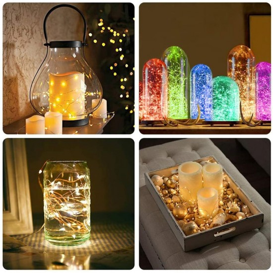 USB Fairy Lights LED String Music Sync Bluetooth APP Phone Indoor Outdoor Twinkle 32.8FT Hanging Curtain String Lights Color Changing Starry Lights