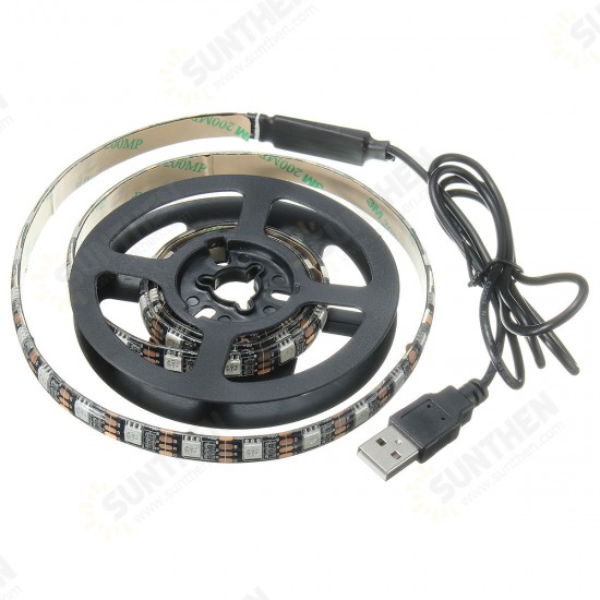 Waterproof 5050 USB Black TV PC Background RGB LED Strip Light Xmas Decor+ Remote DC5V Waterproof 5050 USB Black TV PC Background RGB LED Strip Light Xmas Decor+ Remote DC5V
