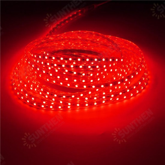 Waterproof IP67 10M 600SMD 5050 Red/Blue/Green/Warm White/White/RGB LED Light Strip 220V