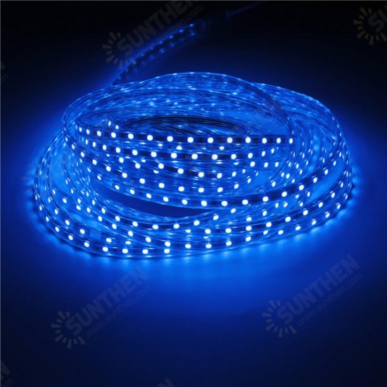 Waterproof IP67 10M 600SMD 5050 Red/Blue/Green/Warm White/White/RGB LED Light Strip 220V