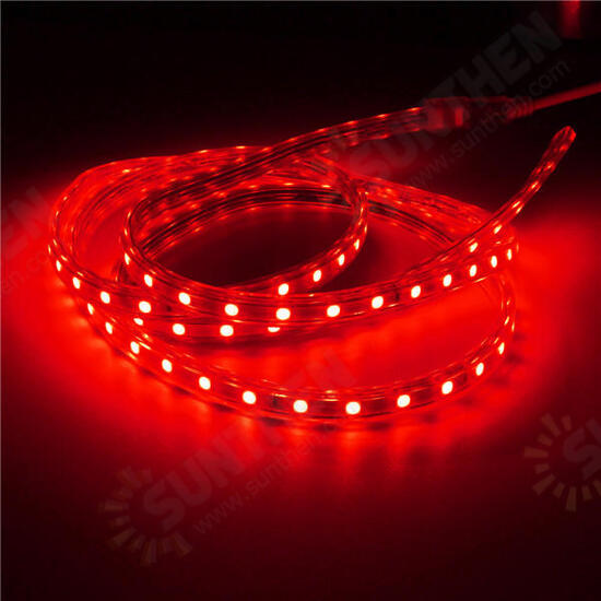 Waterproof IP67 2M 60SMD 5050 Red/Blue/Green/Warm White/White/RGB LED Light Strip 220V