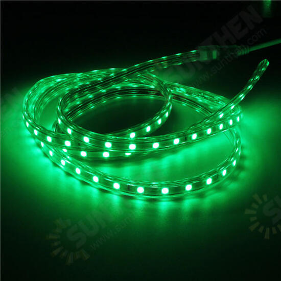 Waterproof IP67 2M 60SMD 5050 Red/Blue/Green/Warm White/White/RGB LED Light Strip 220V