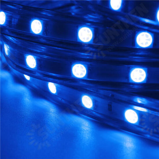 Waterproof IP67 2M 60SMD 5050 Red/Blue/Green/Warm White/White/RGB LED Light Strip 220V