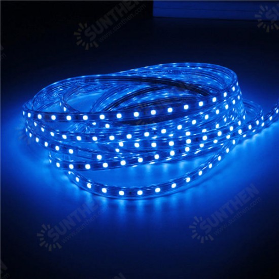 Waterproof IP67 5M 300SMD 5050 Red/Blue/Green/Warm White/White/RGB LED Light Strip 220V