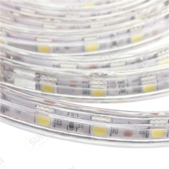 Waterproof IP67 5M 300SMD 5050 Red/Blue/Green/Warm White/White/RGB LED Light Strip 220V