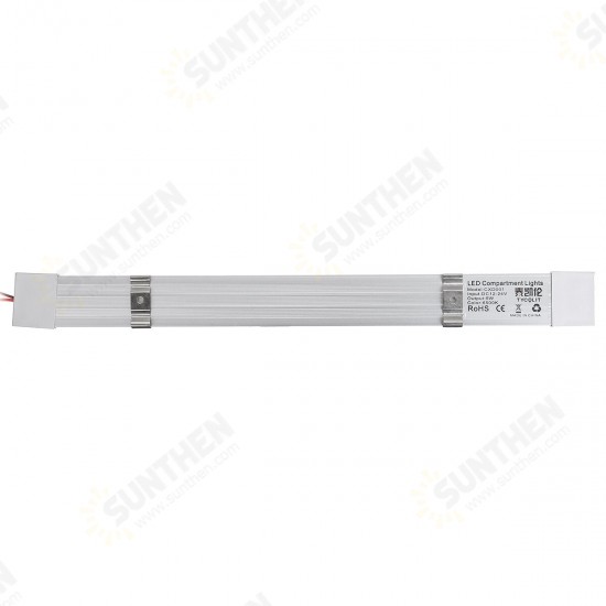 12-24V 72LED 5W Car Interior White Strip Lights Bar Lamp Car Van Caravan Boat Home 1800LM 6500K