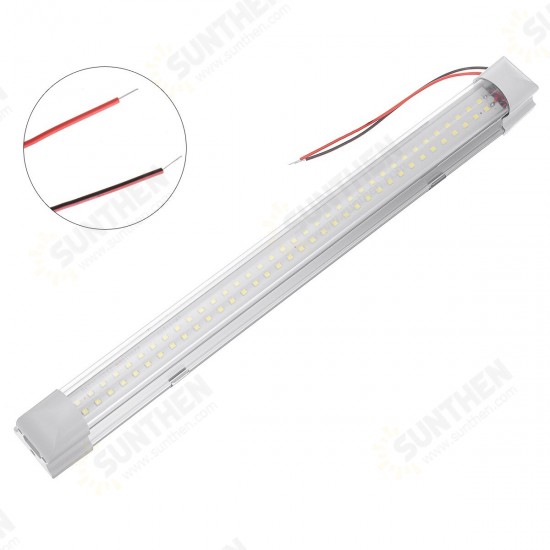 12-24V 72LED 5W Car Interior White Strip Lights Bar Lamp Car Van Caravan Boat Home 1800LM 6500K