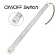 12V/24V 30cm 24LED 5W Car Interior Light Strip Bar Van Bus Caravan Truck ON/OFF Switch