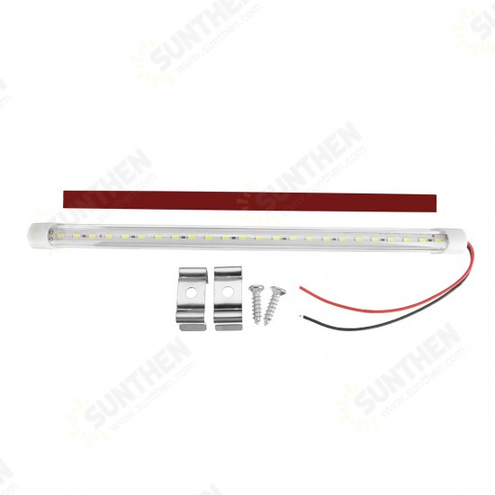 12V/24V 30cm 24LED 5W Car Interior Light Strip Bar Van Bus Caravan Truck ON/OFF Switch