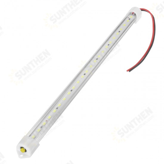 12V/24V 30cm 24LED 5W Car Interior Light Strip Bar Van Bus Caravan Truck ON/OFF Switch