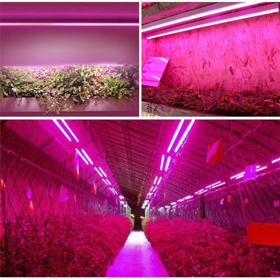 20W 96LED Grow Light Tube Full Spectrum Indoor Plant lamp Greenhouse Double Tube