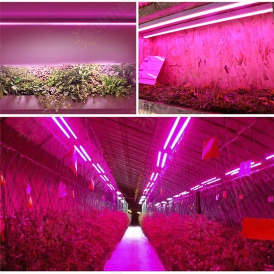 20W 96LED Grow Light Tube Full Spectrum Indoor Plant lamp Greenhouse Double Tube