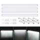 4Pcs 120cm AC85-265V LED Surface Mount Lights 2835SMD LED Batten Linear Tube Light for Office Supermarket Home