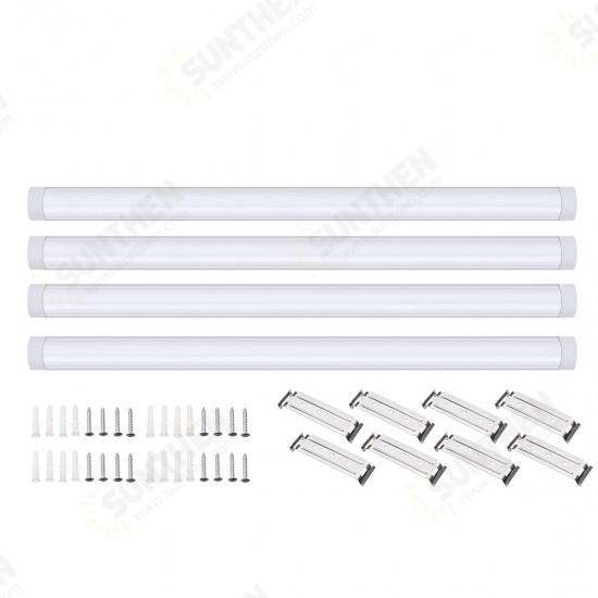 4Pcs 120cm AC85-265V LED Surface Mount Lights 2835SMD LED Batten Linear Tube Light for Office Supermarket Home