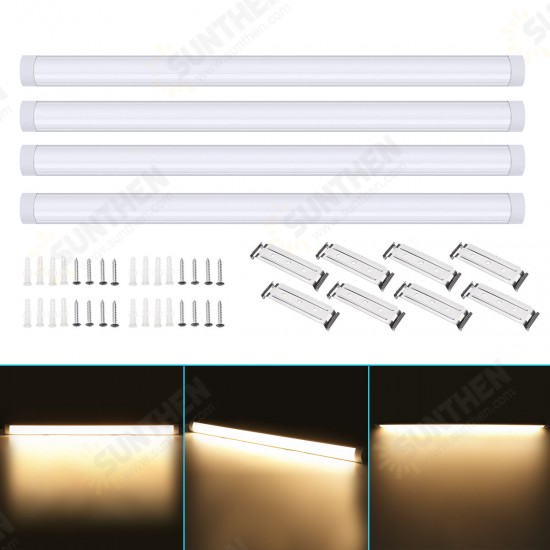 4Pcs 120cm AC85-265V LED Surface Mount Lights 2835SMD LED Batten Linear Tube Light for Office Supermarket Home