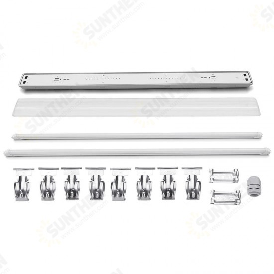 G13 T8 AC85-265V 36W LED Shop Light 100LM/W Garage Dual Lamp Tube Office Mall