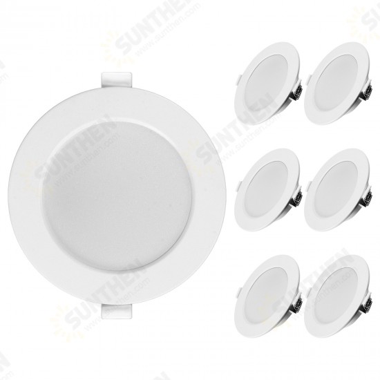 LED Einbauleuchten Flach Dimmbar 6W 230V Warmweiss 6er Set IP44 Einbaustrahler Badleuchten LED Spots 3000K fur Wohnzimmer Badezimmer Einbautiefe