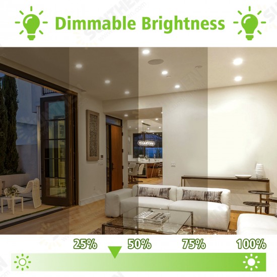 LED Einbauleuchten Flach Dimmbar 6W 230V Warmweiss 6er Set IP44 Einbaustrahler Badleuchten LED Spots 3000K fur Wohnzimmer Badezimmer Einbautiefe