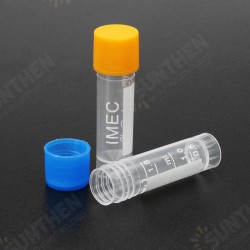 10pcs 1.8ml Plastic Graduated Vial 0.063oz Cryovial Tube Sample 10pcs 1.8ml Plastic Graduated Vial 0.063oz Cryovial Tube Sample