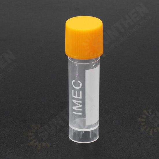 10pcs 1.8ml Plastic Graduated Vial 0.063oz Cryovial Tube Sample