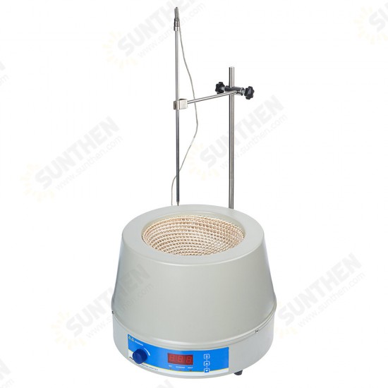 220V 2L Heating Mantle & Magnetic Stirrer Stirring Temperature Regulation Digital Display Lab Electric Sleeve