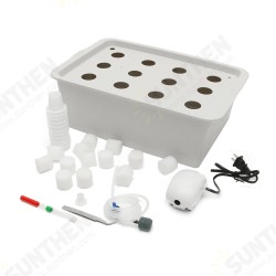 220V Hydroponic System Kit 12 Holes DWC Soilless Cultivation Indoor Water Planting Grow Box 220V Hydroponic System Kit 12 Holes DWC Soilless Cultivation Indoor Water Planting Grow Box