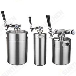 2/4/5L Homebrew Growler Mini Keg Stainless Steel Bar Beer Wine Making Tools Valve 2/4/5L Homebrew Growler Mini Keg Stainless Steel Bar Beer Wine Making Tools Valve