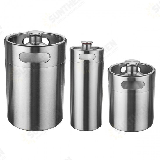 2/4/5L Homebrew Growler Mini Keg Stainless Steel Bar Beer Wine Making Tools Valve