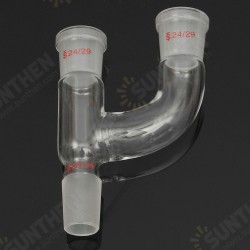 3 Way Glass Claisen Adapter w/ 24/29 Joints Borosilicate Connecting Adapter Glassware 3 Way Glass Claisen Adapter w/ 24/29 Joints Borosilicate Connecting Adapter Glassware