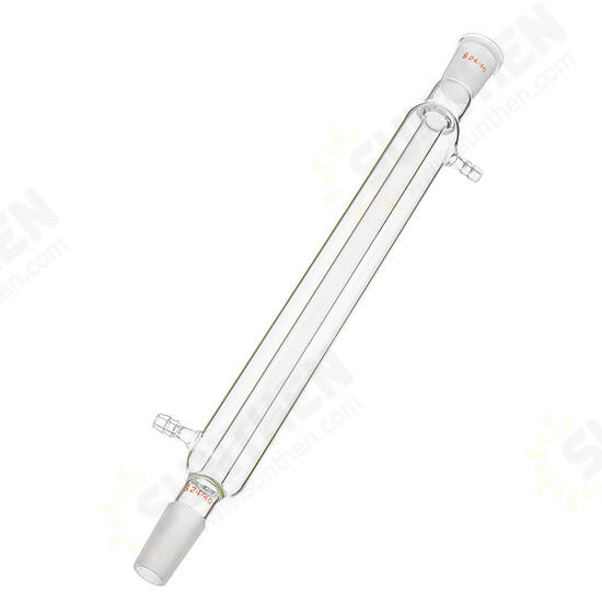 300mm 24/40 Glass Straight Liebig Condenser West Condenser Lab Distillation Glassware