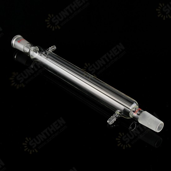 300mm 24/40 Glass Straight Liebig Condenser West Condenser Lab Distillation Glassware