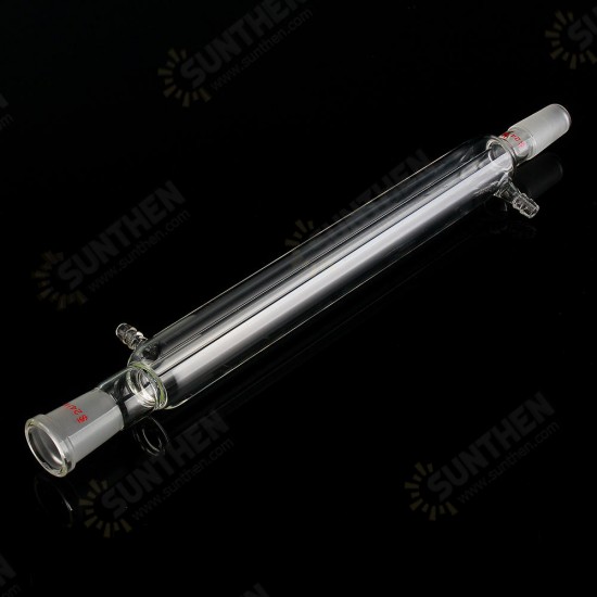 300mm 24/40 Glass Straight Liebig Condenser West Condenser Lab Distillation Glassware