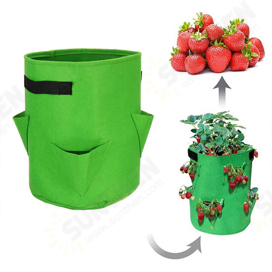 3/4/8 Pockets Strawberry Planting Bag Flowers Planting Vigorous Growth Bag