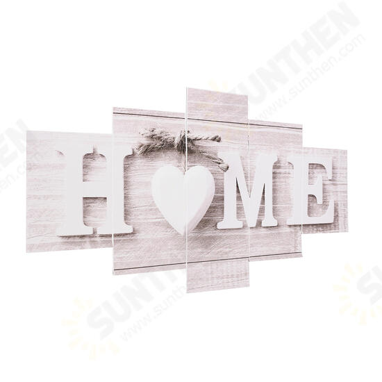 5 Panels Love HOME Wall Art Print Pictures Canvas Wall Prints Unframed Paper