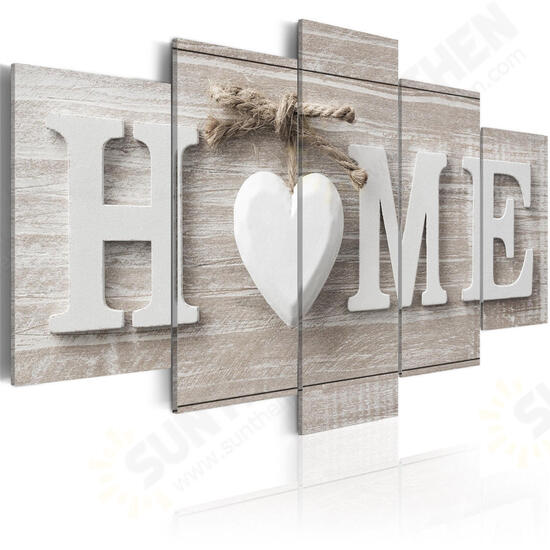 5 Panels Love HOME Wall Art Print Pictures Canvas Wall Prints Unframed Paper