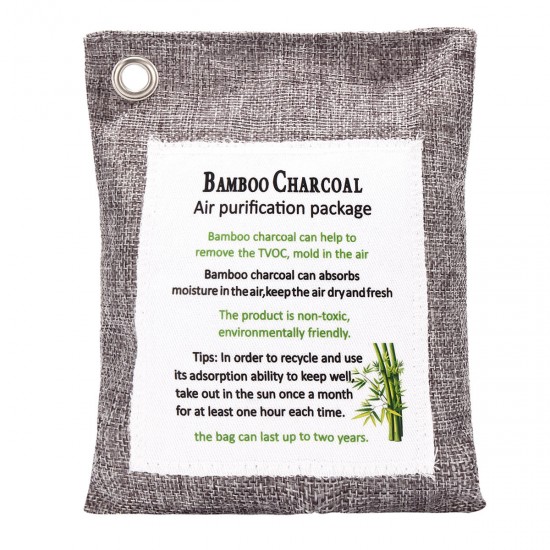 5Pcs Bamboo Charcoal Bag 200g Per Car Air Purifier Deodorizer Natural Freshener Odor Eliminator