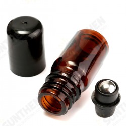 5mL Empty Brown Amber Glass Roll on Bottle Refillable Metal Roller Ball Essential Oil Liquid Bottle 5mL Empty Brown Amber Glass Roll on Bottle Refillable Metal Roller Ball Essential Oil Liquid Bottle