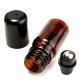 5mL Empty Brown Amber Glass Roll on Bottle Refillable Metal Roller Ball Essential Oil Liquid Bottle