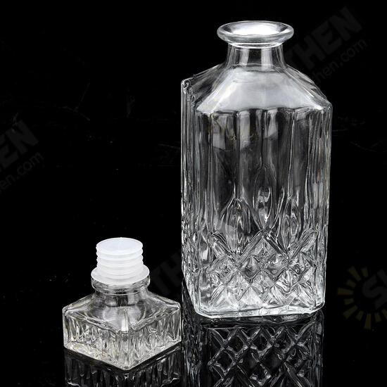 800ml Diamond Glass Bottle Vintage Glass Crystal Bottle Drink Decanter Carafe Bar