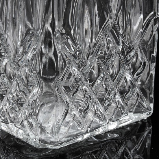 800ml Diamond Glass Bottle Vintage Glass Crystal Bottle Drink Decanter Carafe Bar