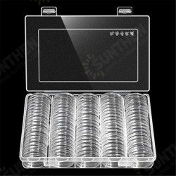 Coins Holder Storage Box Hold 100Pcs 30mm Round Coins Boxes Plastic Protector Coins Holder Storage Box Hold 100Pcs 30mm Round Coins Boxes Plastic Protector