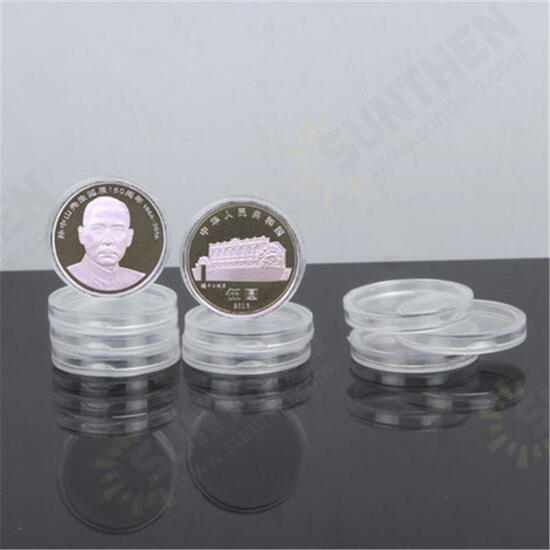 Coins Holder Storage Box Hold 100Pcs 30mm Round Coins Boxes Plastic Protector